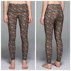 Lululemon Shine Tight Shimmy Shimmer Roll Down Leggings